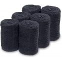 Lot de 6 serviettes noires Barburys
